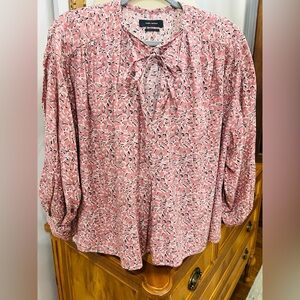 Isabel Marant Pink and Black Floral Blouse
